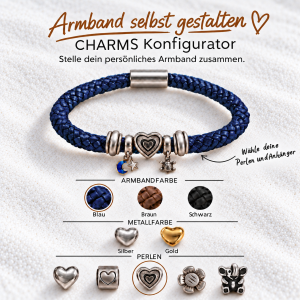 Charm Armband mit Perlen und Charms selbst gestalten im Armband-Konfigurator